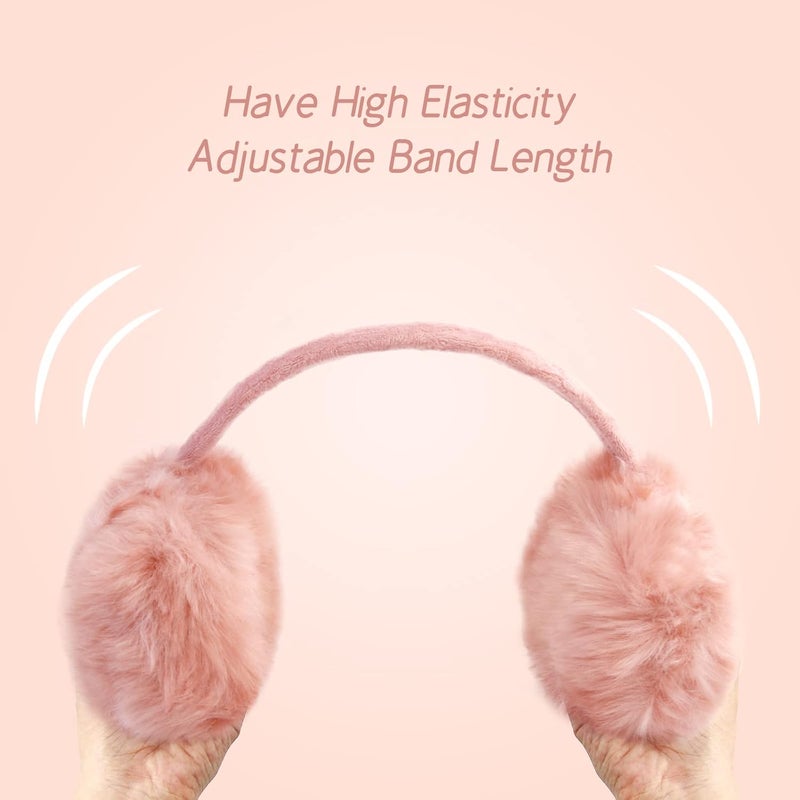 POXIMI Store Women Winter Earmuffs Girl Ski Adjustable Ear Covers for Cute Bow Ear Warmer Outdoor Earmuff Fleece Lining - Image 3